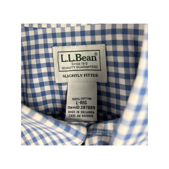 L.L.Bean Slightly Fitted Plaid Long Sleeve Shirt – Size L Regular - Picture 4 of 5